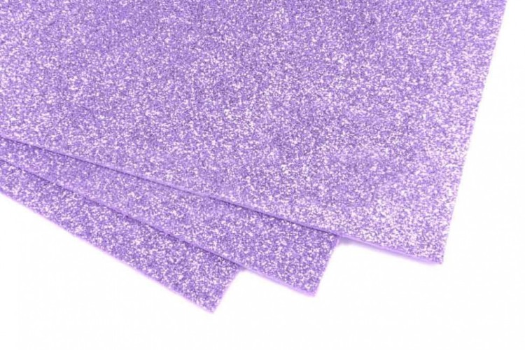 2000-005 Фоамиран с блестками Сиреневый 2мм 30*20см 1/10 1/100