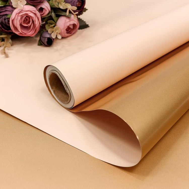 1611/691 Плёнка 0,58*10м матовая двухсторонняя 60мкм Золотой/Нежно-розовый 1/30 1611/691 Плёнка 0,58*10м матовая двухсторонняя 60мкм Золотой/Нежно-розовый 1/30