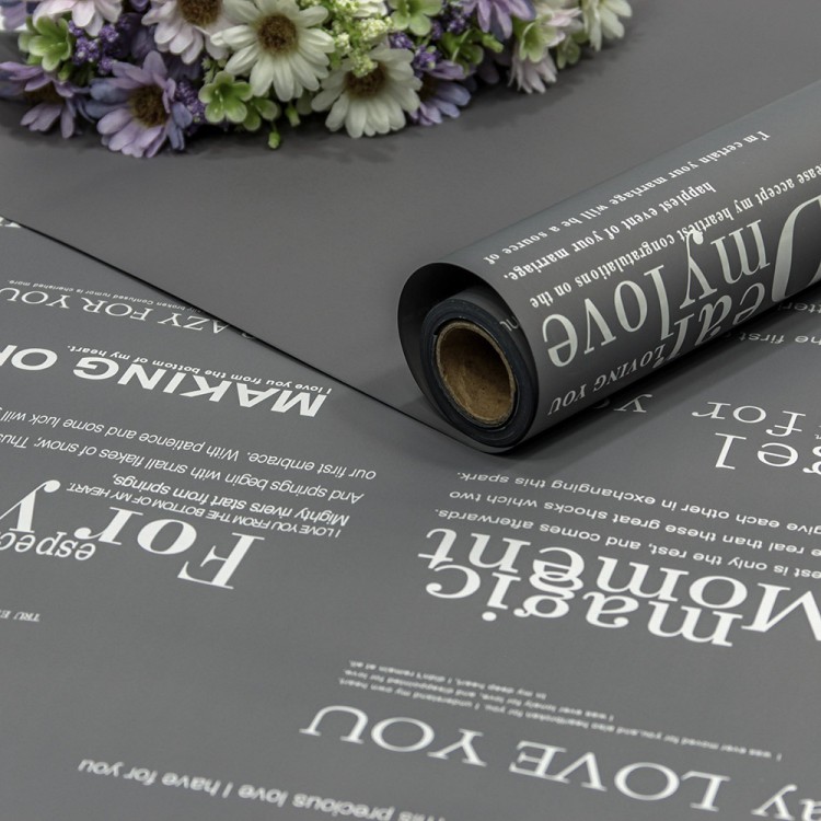 1677/9 Плёнка 0,58*10м матовая с печатью 60мкм Серый 1/30 1677/9 Плёнка 0,58*10м матовая с печатью 60мкм Серый 1/30