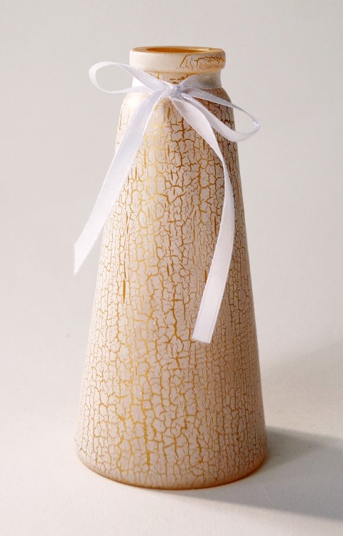 2717851451 КРАКЕЛЮР-белый матовый Катерина Ваза коническая Н-155 