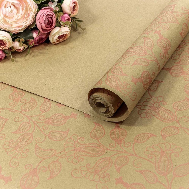 1402/25 Бумага Крафт 0,72*10м Экошик 70г "Вьюнок полевой" Розовый 1/25 1402/25 Бумага Крафт 0,72*10м Экошик 70г "Вьюнок полевой" Розовый 1/25