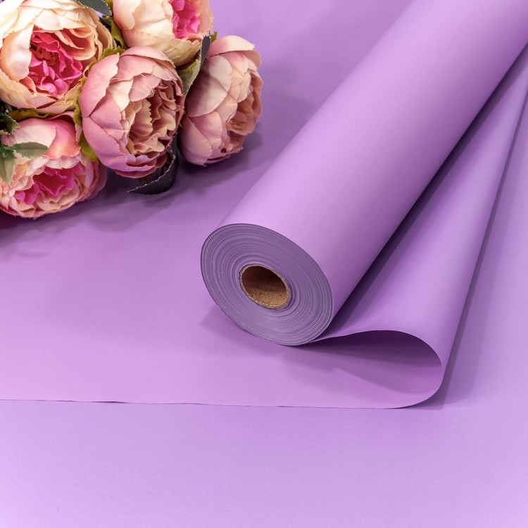 1804/257 Плёнка 58см 800г матовая двухсторонняя 65мкм Сиреневый/Бледно-фиолетовый 1/12