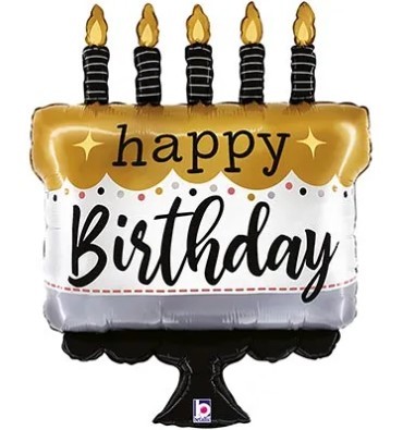 1207-5417 Шар фигура HB Торт со свечками 1207-5417 Шар фигура HB Торт со свечками