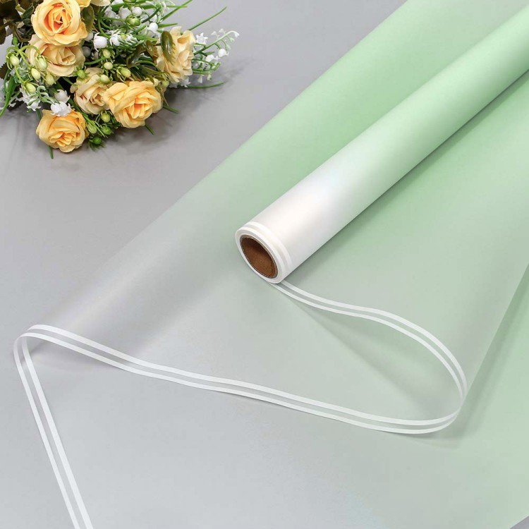 1624/2253 Плёнка 0,58*10м матовая с двойной белой полосой 55мкм Бледно-зелёный 1/30 1624/2253 Плёнка 0,58*10м матовая с двойной белой полосой 55мкм Бледно-зелёный 1/30