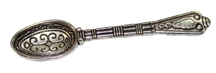 L010S Серебрянная ложка-загребушка 47 мм