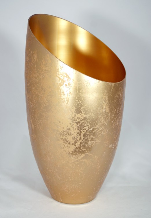 2712572952 ЗОЛОТО-1 ваза МАЛАГА со скошенным краем Н-245 1,5л