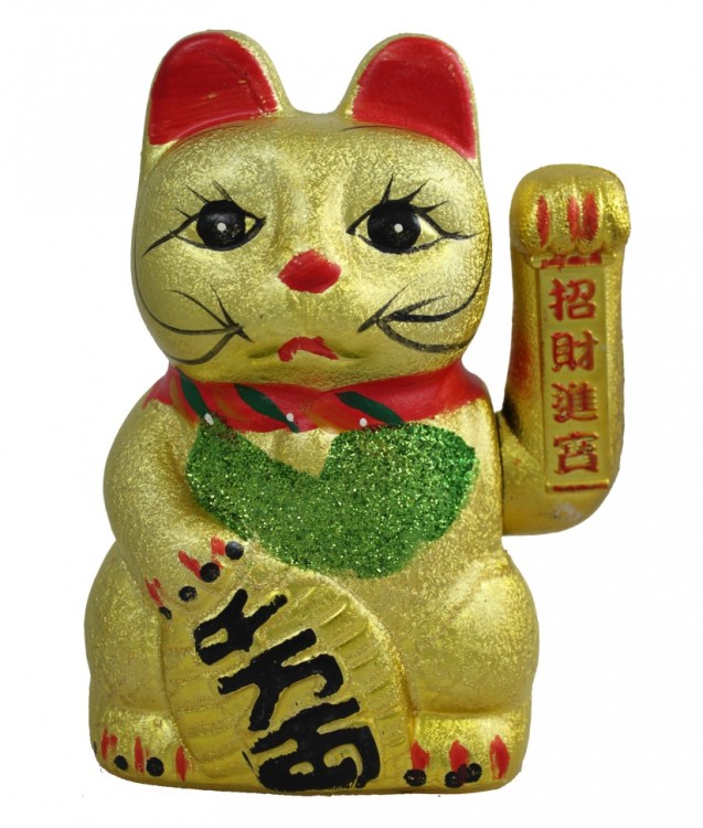 В62-2А Кот удачи (под золото) 