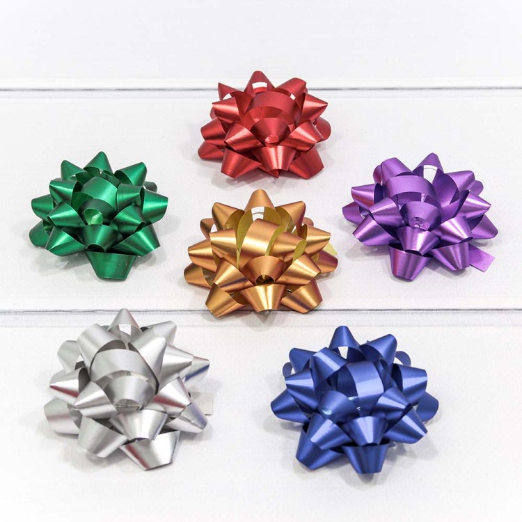 500567-63 Бант-Звезда 6,3см "Матовый металл" 1/12 1/72упак 500567-63 Бант-Звезда 6,3см "Матовый металл" 1/12 1/72упак