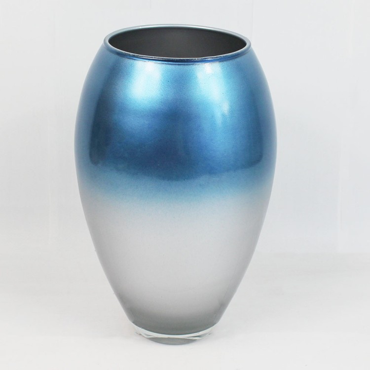 2710252112 ГОЛУБОЕ СЕРЕБРО КЛАВДИЯ Ваза декоративная большая H-240мм D-160мм (2,8 л)