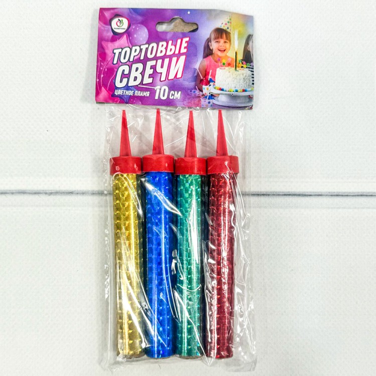 PTC-1030 Фонтан тортовый "Цветное Пламя" 10см 1/4 1/160 PTC-1030 Фонтан тортовый "Цветное Пламя" 10см 1/4 1/160