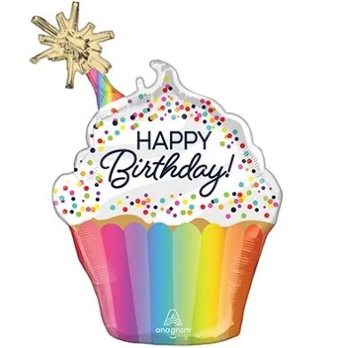 1207-5185 Шар фигура Кекс конфетти радужное HB 1207-5185 Шар фигура Кекс конфетти радужное HB