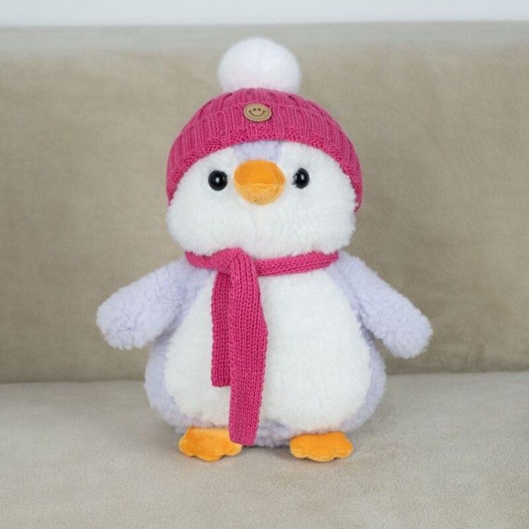 DL702528201DP Мягкая игрушка Пингвин размер 25см Тёмно-розовый