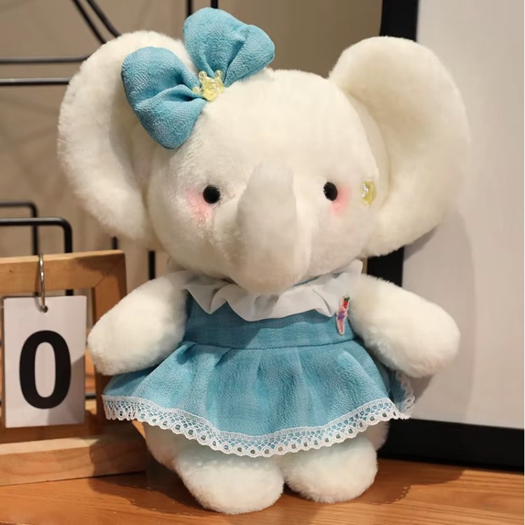 DE802328904LB Мягкая игрушка Слон размер 23см Голубой