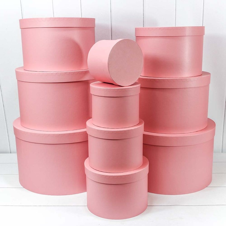 7211006/1532 Коробки Круглые Набор 1/10 42,1*25,2 Розовый 1/2