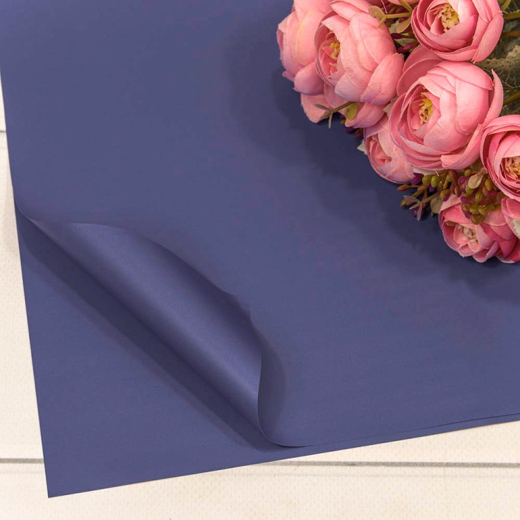 1698/6104 Плёнка в листах 60*60 (20 шт.) матовая "Корейская" 55мкм Синий 1/60