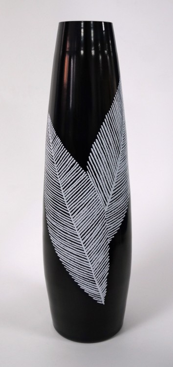 2707022749 САРАГОСА-чёрная с белым Ваза "CONE" Н - 50 6л 2707022749 САРАГОСА-чёрная с белым Ваза "CONE" Н - 50 6л