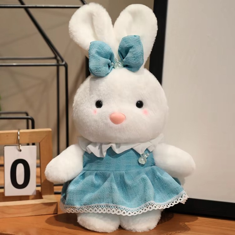 DE802328905LB Мягкая игрушка Зайка размер 23см Голубой