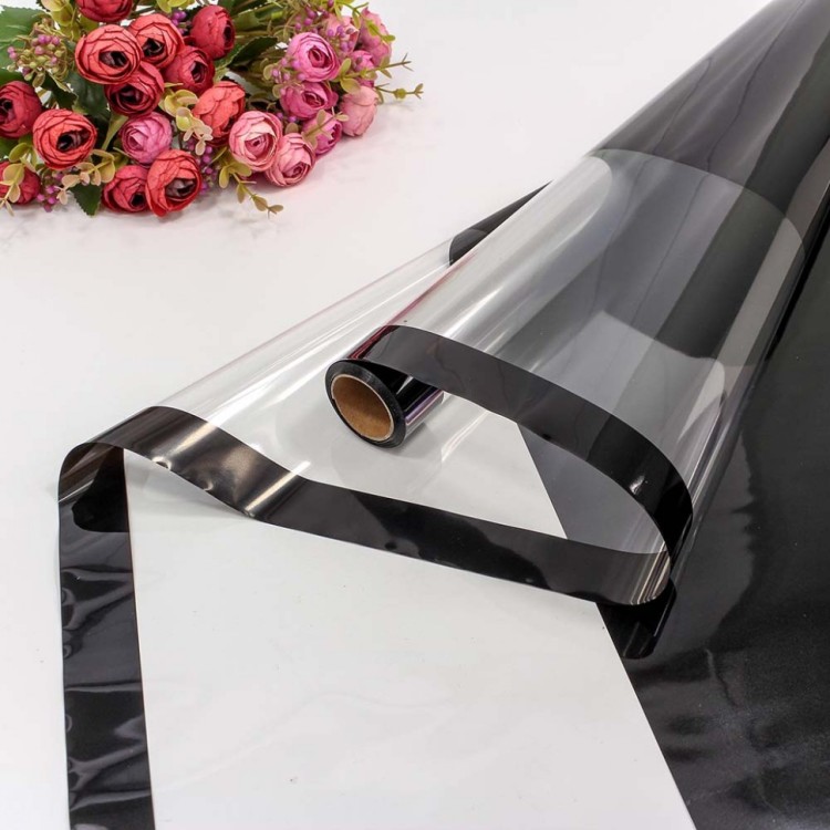 001306/6 Плёнка 0,58*10м глянцевая с окошком 50мкм Чёрный 1/30