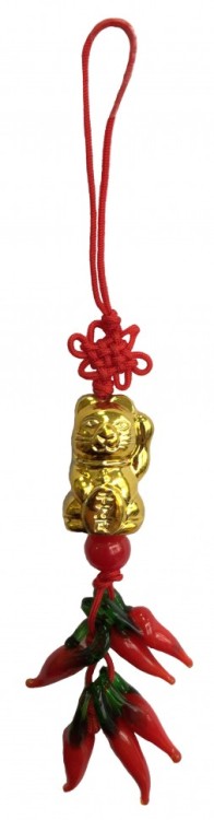 918-7 Подвеска Кот удачи с перчиками 12*1,5 см 918-7 Подвеска Кот удачи с перчиками 12*1,5 см