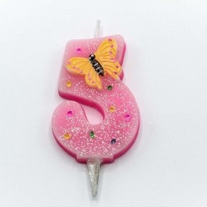 20011/5 Свечи для торта Цифра 5 "Бабочка" 6,7см 1/12 1/120 20011/5 Свечи для торта Цифра 5 "Бабочка" 6,7см 1/12 1/120