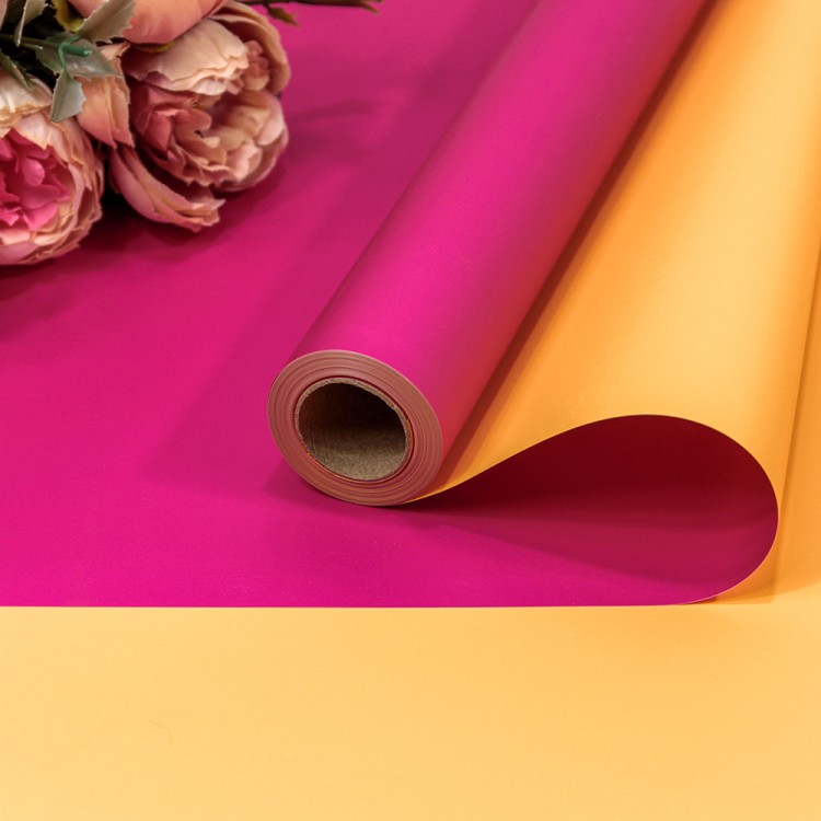 1604/219 Плёнка 0,58*10м матовая двухсторонняя 65мкм Глубокий розовый/Оранжево-жёлтый 1/30 1604/219 Плёнка 0,58*10м матовая двухсторонняя 65мкм Глубокий розовый/Оранжево-жёлтый 1/30